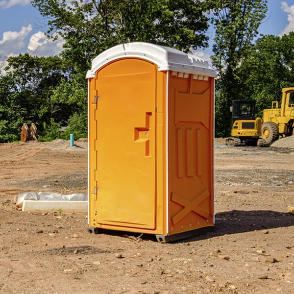 can i customize the exterior of the portable restrooms with my event logo or branding in Dennison